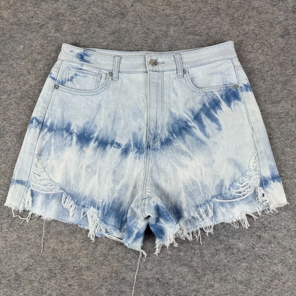 American‎ Eagle Mom Shorts 4" Comfort Stretch Distressed High Rise Womens 8